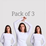 Long sleeve sculpt Tee - pack of 3