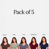 V-neck pack of 5